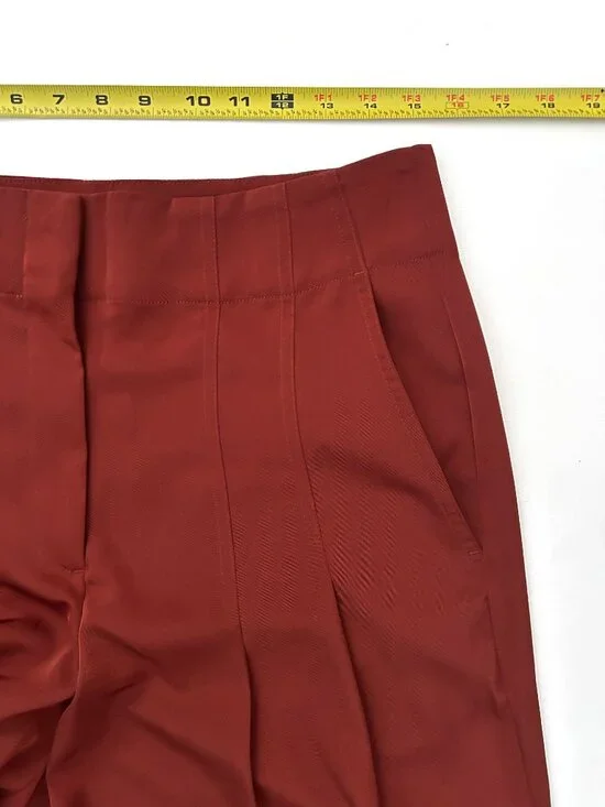 Banana Republic Factory Pleated Wide Leg Pants Women's Size 10 Caramel NWT - Picture 5 of 9